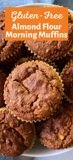 gluten - free almond flour muffins on a plate