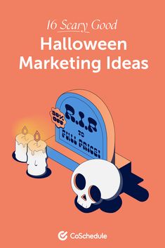 a halloween marketing idea with skulls and candles