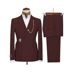 Category:Suits; Embellishment:Buttons,Pocket; Season:Spring,Fall; Fabric:Polyester; Includes:Pants,Jacket; Occasion:Wedding; Fit Type:Tailored Fit; Jacket Buttons:Single Breasted One-button; Jacket Pockets:Straight Flapped; Pattern:Solid Colored; Neckline:Notch; Listing Date:07/19/2023; Production mode:External procurement; Pant Length:; Pants Waist:; Shoulder Width:; Sleeve Length:; Bust:; Hips:; Clothing Length:; Number of Pieces:2 Piece; Design:Classic; Clothing Waist:null Fall Wedding Suits, Prom Suits For Men, Classic Clothing, Prom Suits, Tuxedo Suit, Button Jacket, Fall Fabric, Pant Length, Jacket Buttons