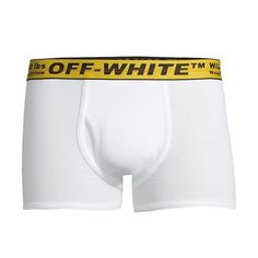 Off White C/O Virgil Abloh Industrial Tape Boxer Shorts Size Large Brand New Condition For Sale///////..% Authentic Made In Italy White Sports Boxer Briefs, Sporty Summer Boxer Briefs With Logo Waistband, Fitted Cotton Boxer Briefs For Streetwear, White Boxer Briefs For Sports In Summer, White Boxer Briefs For Summer Sports, Yellow Cotton Bottoms With Letter Print, Stretch White Boxer Briefs With Letter Print, White Bottoms With Logo Waistband For Streetwear, Sporty White Boxer Briefs For Sports