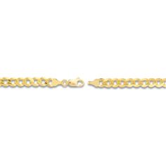 Bold and stylish, this 8.5-inch solid curb chain bracelet brings distinction to any outfit and pairs elegantly with other bracelets (sold separately). Crafted of 14K yellow gold, the chain secures with a lobster clasp and is approximately 6.7mm in width Formal Gold Curb Chain Bracelet, Anniversary Cuban Link Curb Chain Bracelet, Gold Cuban Link Bracelet With Curb Chain For Anniversary, Classic Cuban Link Bracelet With Curb Chain For Anniversary, Anniversary Yellow Gold Curb Chain Bracelet, Classic Curb Chain Bracelet For Anniversary, Anniversary Bracelet With Cuban Link Curb Chain, Classic Cuban Link Necklace With Curb Chain For Anniversary, Jared The Galleria Of Jewelry