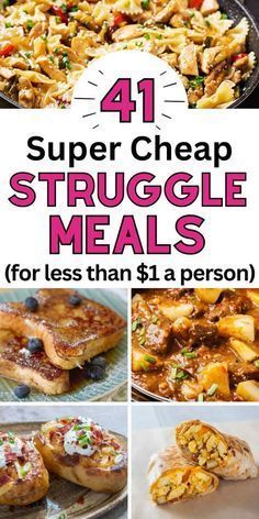 Struggle Meals, Cheap Meal Plans, Frugal Meal Planning, Low Cost Meals, Cheap Family Meals, Large Family Meals, Usa Food