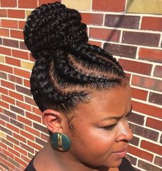 31 Braid Hairstyles for Black Women [NHP] Black Braided Updo, Easy Braided Updo, Black Hair Bun, Braid Updo, Twist Curls, African American Braids, Ghana Braids, Natural Braids