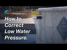 an image of how to correct low water pressure