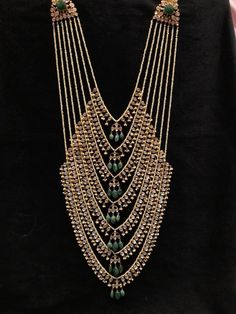 Sath Lada Necklace, Sathlada Jewellery, Satlada Necklace, Rani Haram, Pearl Haram, Hyderabadi Jewelry, Silver Market, Sabyasachi Jewelry, Jewelry Traditional