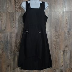 I just added a new item to eBay, Royal Bones Black Goth Emo Dress Sz M Grommets Square Neck Punk Wednesday Adams! #eBay #eBaySeller Black Grunge Dress For Concert, Gothic Cotton Dresses For Alternative Fashion, Black Grunge Dress For Alternative Fashion, Black Gothic Dress For Concert, Black Punk Cotton Dress, Black Cotton Punk Dress, Black Grunge Dress For Fall, Edgy Sleeveless Cotton Dress, Black Casual Dress For Cosplay