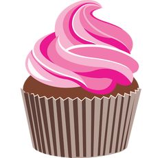 a cupcake with pink frosting on top