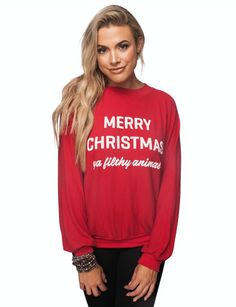 Merry Christmas Sweatshirt Casual Mom Style, Weekend Wardrobe, Holiday Collection, Trendy Tops, Mom Style, Best Brand, Christmas Sweatshirts, Comfortable Fashion, Christmas Party