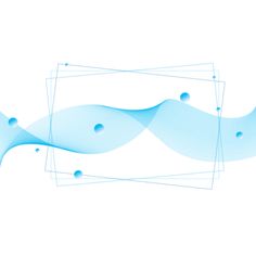 an abstract blue background with lines and dots in the shape of waves on a white background