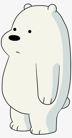 a cartoon polar bear sitting down