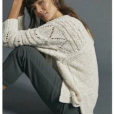 Brand New With Tags, Perfect For The Holidays! With Textured Touches And A So-Soft Knit Finish, This Tunic Sweater Brings Boho-Chic Flair To Your Favorite High-Rise Denim. Best Of All? It Makes A Fabulous Gift For Friends And Family Members Alike. Anthropologie Holiday, Oversized Sweater Women, Anthropologie Uk, Weekend Wear, High Rise Denim, Softest Sweater, Tunic Sweater, Premium Denim, Sweaters Oversized