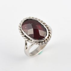 Product Description :- Metal Color : White Metal :925 Sterling Silver Total Weight : 4.19 Gram (it is Approx. weight,Depand on size) Finish :Platinum Overlay Gemstone : Red Garnet Oval 10x15 mm Faceted Metal Purity :925S Metal Color :White Metal :925 Sterling Silver Have We Offer :-You Can Select From the Right Hand Side Of The Picture As Above On The Top. This is a stunning, feminine Necklace that works well for all occasions, styles, and ages.  You will love it! Customization / Replacements  I Garnet Ring Silver, Feminine Necklace, Red Garnet Ring, Gemstone Ring Silver, Fancy Gifts, Garnet Ring, Garnet Rings, Garnet Gemstone, Red Garnet