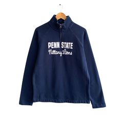 Vintage Pen State Embroidered Navy Sweatshirt XXLarge Nittany Lions Crewneck Penn State University Spell Out Penn State University Jumper by brixtonclothing on Etsy Embroidered Long Sleeve Tops For College, Collegiate Cotton Tops With Embroidered Text, Collegiate Winter Tops With Embroidered Text, Collegiate Style Cotton Top With Embroidered Text, Collegiate Long Sleeve Tops With Embroidered Logo, Collegiate Style Winter Top With Embroidered Text, Sporty Winter Tops With Embroidered Text, Sporty Winter Top With Embroidered Text, Vintage Long Sleeve Tops With Embroidered Text