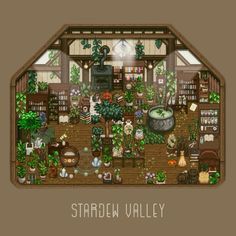 Stardew Valley Witchy Farm, Stardew Valley Interior Design, Stardew Interior, Stardew Valley House Interior, Stardew Ideas, Stardew Mods, Stardew Farm, Stardew Farms, Stardew Valley Layout