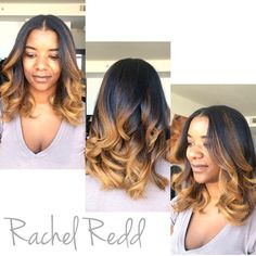 Shoulder Length Ombre Hair Goal, Silk Press Natural Hair, Ombre Highlights, Silk Press, Hair Flip, Hair Laid, Natural Hair Inspiration, Hair Crush, Sew In