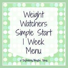 Weight Watchers Simple Start, Weight Watchers Tips, Weight Watchers Smart Points, Weight Watchers Free, Weight Watcher Dinners