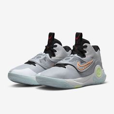 Men's Nike Kd Trey 5 X Size 11 Wolf Grey/Barely Volt/Bright Crimson/ White Style: Dd9538-009 Brand New Never Worn Nwt(New With Tags) Kd Trey 5, Kd Shoes, Nike Kd, Basketball Sneakers, Kevin Durant, Grey Nikes, Nike Store, Basketball Shoes, Grey And White