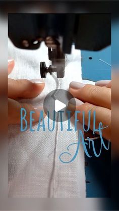 someone is using a sewing machine to sew something