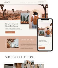 an image of a website design for a fashion store, with multiple images and text on it