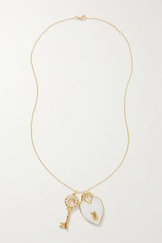 PACHAREE Heart & Lock gold-plated pearl and mother-of-pearl necklace | NET-A-PORTER Heart Lock, Mother Of Pearl Necklace, Lock And Key, Gold Plated Silver, Net A Porter, Jewellery And Watches, Jewelry Inspiration, Mother Of Pearl, Freshwater Pearls