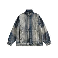 Denim Jacket - CircleQ Essentials Faded Cotton Outerwear For Streetwear, Urban Relaxed Fit Faded Outerwear, Urban Faded Outerwear For Winter, Faded Urban Winter Outerwear, Trendy Faded Outerwear For Streetwear, Faded Winter Streetwear Outerwear, Faded Outerwear For Fall Streetwear, Ombre Clothes, Denim Outfit Men