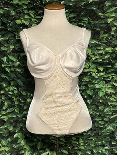 Vintage 80s 90s Olga Lingerie Bodysuit One Piece Lace Ivory Shapewear 36D Bodysuit Lingerie, Ivory Lace, Wonderful Things, Shapewear, Buy Online, Lingerie, One Piece, Lace