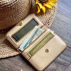 "Timeless women wallets first used in the 60's and 70's as an evolution for women accessories. Labor time: 4-5 hours All handcrafted one at a time by master leather artisans - 1 credit card slot. - One zipper coin pocket - One real mirror - one bill compartment - Snap clasp - 4\" L x 3\" W (10 x 7 cm) Because is handmade, each leather wallet will respond to coloring slightly different. Other available colors:https://www.salylimonusa.shop IMPORTANT: if your heart is set on a specific color get it Vintage Trifold Wallet With Card Slots, Vintage Trifold Wallet With Card Slots For Everyday Use, Artisan Card Holder For Everyday Use, Vintage Trifold Wallet With Rfid Blocking For Daily Use, Vintage Trifold Wallets For Everyday Use, Vintage Leather Trifold Wallet For Everyday, Everyday Vintage Wallet With Rfid Blocking, Vintage Card Holder With Interior Card Slots, Trifold Card Holder For Gift