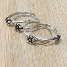 Stacking Ring/ Flower Ring/ Sterling Silver/ Handcrafted/ | Etsy Dainty Stackable Toe Flower Ring, Dainty Stackable Toe Ring, Adjustable Stackable Flower Ring, Minimalist Adjustable Stackable Flower Ring, Dainty Adjustable Flower Stackable Rings, Dainty Adjustable Stackable Flower Ring, Adjustable Flower Stackable Rings For Promise, Adjustable Flower Stackable Promise Rings, Jewelry Basket