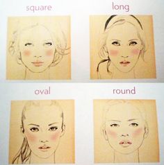 Blush according to face type. How To Apply Blush, Face Shape, Ikebana, Mary Kay, Beauty Secrets, Beauty Make Up, Beauty Inspiration, Pretty Face