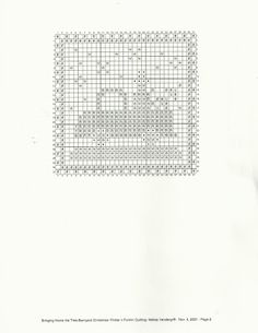 a cross - stitch pattern is shown in white