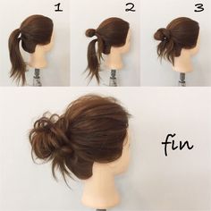 Sanggul Modern, Morning Time, Busy Morning, Hair Bun Tutorial, Messy Bun Hairstyles, Work Hairstyles, Messy Hair, 짧은 머리