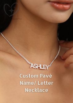 ABOUT THE JEWELRY Dear shoppers this is a specially designed custom pave letter necklace for your family, friends or yourself. It makes a wonderful and unique gift for special days and occasions just as Christmas, mother's day, weddings, anniversaries, bridal showers, and birthdays.   Featuring 9 mm pave letter charms and cuban chain ●MATERIAL Brass + Gold/Silver plated + Cubic Zirconia  ●LENGTH 16 in +2 in adjustable = 40 +2 cm adjustable ●CUSTOM ORDERS - PLEASE READ BEFORE PURCHASE Choose the Custom Nameplate Jewelry For Best Friend, Custom Nameplate Jewelry For Best Friend Gift, Personalized Nameplate Jewelry As Best Friend Gift, Personalized Nameplate Jewelry For Best Friend Gift, Silver Custom Name Necklace For Best Friend, Silver Name Necklace For Best Friend, Custom Name Sterling Silver Jewelry For Best Friend, Personalized Sterling Silver Name Necklace For Best Friend, Diamond Name Necklace