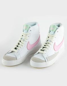 NIKE Blazer Mid '77 Girls Shoes - WHITE | Tillys Pretty Sneakers, Shoes For School, Nike Blazers, Back To School Shoes, Girls Shoes Sneakers, Preppy Shoes, Pretty Shoes Sneakers, All Nike Shoes, Nike Blazer Mid 77