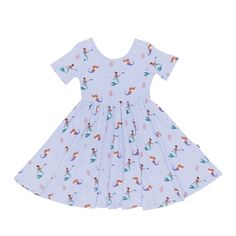 Cut from soft, stretchy bamboo fabric, this twirl dress features a full skirt so your toddler can spin in style. The classic design of the dress can easily be dressed up or down, making it the perfect everyday outfit. 97% Rayon made from Bamboo, 3% Spandex 240 gsm creates a flattering drape Ballerina neckline