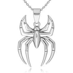 PRICES MAY VARY. Unique Spider Design: Stand out with this eye-catching Spider necklace that showcases your love for the iconic superhero. High-Quality Craftsmanship: Made from durable materials, this Spider necklace is built to last, ensuring years of enjoyment. Versatile Accessory: Perfect for Spider fans of all ages, this necklace is a great addition to any Spider costume or everyday outfit. Great Gift Idea: Surprise a loved one with this Spider necklace, a thoughtful and stylish present for Halloween Novelty Jewelry For Cosplay, Halloween Cosplay Novelty Jewelry, Silver Necklaces For Halloween Cosplay, Silver Necklace For Halloween Cosplay, Themed Jewelry For Halloween Cosplay, Spiderman Necklace, Spider Pendant, Spider Costume, Spider Design