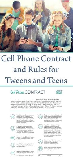 Phone Rules For Teenagers, Periods Hacks, Teen Cell Phone Contract, Periods Tips, Phone Rules, Phone Contract, Technology Kids, Cell Phone Contract, Kids Cell Phone