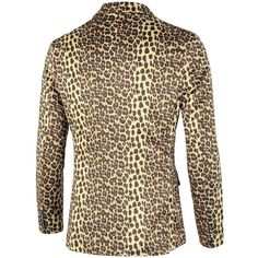 Blazer with allover animal print, notched lapels, long sleeves, and two-button closure. Animal print suits are easy to pair with a shirt or trousers for a vintage-inspired look. Suitable for year-round wear. Whether it's casual or festive, this blazer will make you look attractive. Animal print suits are suitable for parties, banquets, balls, events, celebrations, shows, festivals, and more. Printed Long Sleeve Blazer For Fall, Printed Long Sleeve Suits For Formal Occasions, Formal Printed Long Sleeve Suits, Formal Long Sleeve Printed Suit, Fitted Long Sleeve Printed Suits, Animal Print Blazer, Leopard Print Blazer, Stylish Jackets, Printed Blazer