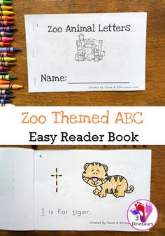 the zoo themed abc easy reader book with pencils