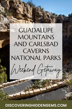 a sign with the words guadalajara mountains and caves national parks weekend giveaway