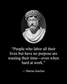 a quote from marcus aurelius about people who labor all their lives but have no purpose are wasted by them