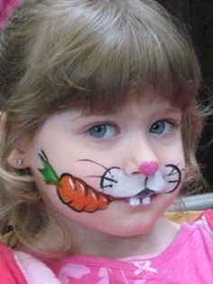 Face Painting Farm Animals Easy, Farm Face Painting, Face Painting Farm Animals, Face Paint Rabbit, Farm Face Paint, Farm Animal Face Paint, Chicken Face Paint, Easter Face Painting Ideas, Face Painting Easter