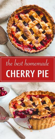 the best homemade cherry pie is ready to be eaten