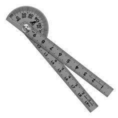 a close up of a measuring tape with one end cut off and the other half closed