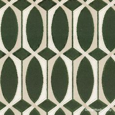 a green and white wallpaper pattern with oval shapes on the top, in shades of grey