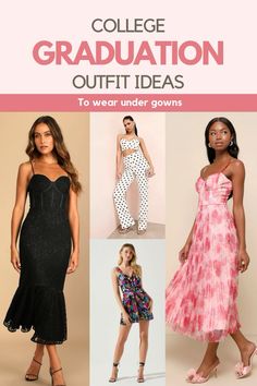 Congratulations on your Graduation! Check out this college graduation outfit ideas to try this year! Which style suits you best? Sweet, bold, sexy or cute? #collegegraduation #graduationoutfitideasforguest #graduationdresses #graduationdresscollege College Graduation Outfit Ideas, College Graduation Outfit, College Graduation Dresses, Congratulations On Your Graduation, Graduation Outfit Ideas, Trendy Outfit Ideas