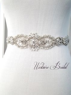 Rustic Wedding Sash Beaded bridal sash crystal wedding belt sash, Rustic Bride Style 181 by WestaireBridal on Etsy https://www.etsy.com/listing/272705052/rustic-wedding-sash-beaded-bridal-sash Prom Sash, Beaded Bridal Sash, Rustic Wedding Gowns, Bridesmaid Belt, Rustic Bride, Boda Diy, Bridesmaid Sash, Wedding Applique, Bling Wedding Dress