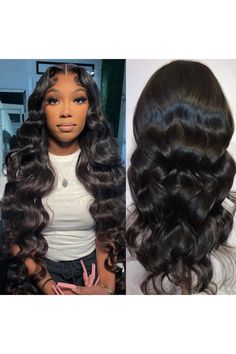 Lace Front Wig Pre Plucked Ready to Wear 13x6 HD Glueless Body Wave Lace Front Wig for Women Natural Looking Synthetic Heat Resistant Fiber Wavy Lace Wig Natural Black (26 Inch) Wavy Lace Wig, Body Wave Lace Front Wig, Wave Lace Front Wig, Lace Wig, Lace Front Wig, Lace Wigs, Lace Front Wigs