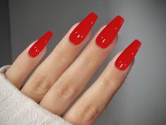 Make a statement with our Bold Red Press-On Nails. Featuring a striking red shade, these nails exude confidence and style. You will receive a full set of 10 nails in your size along with a complimentary gift of a nail file, cuticle stick, alcohol wipes, and nail glue. If you prefer tape tabs instead of glue, just let us know. I am more than happy to personalize your order, so please reach out to me to discuss your preferences.  When it comes to sizing, I want to make sure you get the perfect fit. Please follow our Sizing Guide to determine your correct size. Please note that while I do my best to accurately showcase nail colors in photos, actual colors may vary due to screen and lighting differences. Handmade items may also have minor variations.  All items are made to order for personal u Red Nails Gold Jewelry, Red Nails Gold, Long Red Nails, Bright Red Nails, Nails Gold, Alcohol Wipes, Exude Confidence, Cute Gel Nails, Red Nail