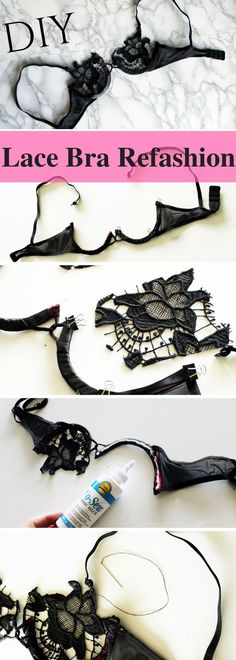 Diy Clothes Refashion Upcycling, Clothes Makeover, Diy Bralette, Diy Clothes For Women, Diy Fashion Trends, Old Bras, Diy Bra, Bra Making