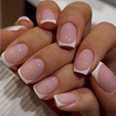 Super Cute And Stylish Ships In 5-10 Business Days Nagel Tips, Colorful Nails, Work Nails, Short Acrylic Nails Designs, White French, Stick On Nails, Classy Nails